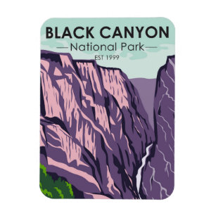 Ímã Cantão Negro Do Parque Nacional Gunnison