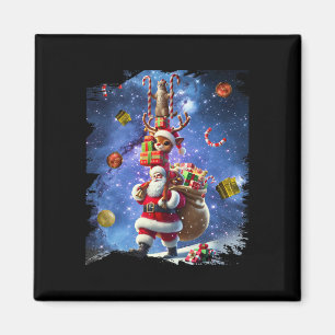Imã Canteiro De Gato Espacial E Natal De Papais noeis