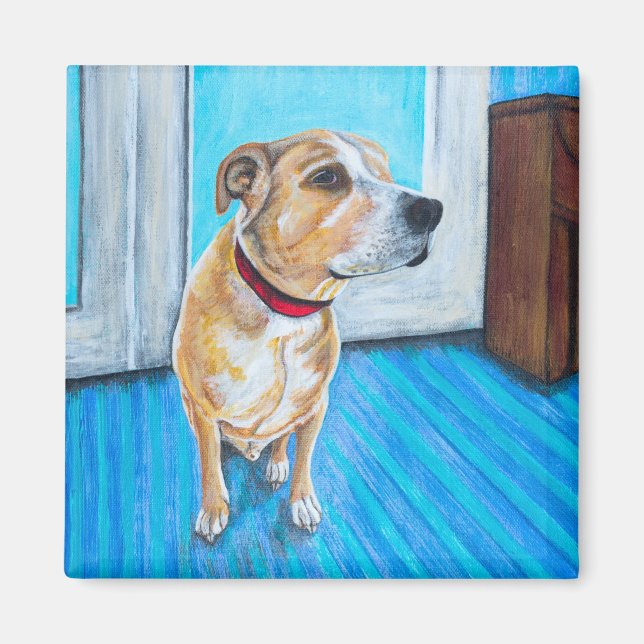 Imã Cão Amarelo (Frente)