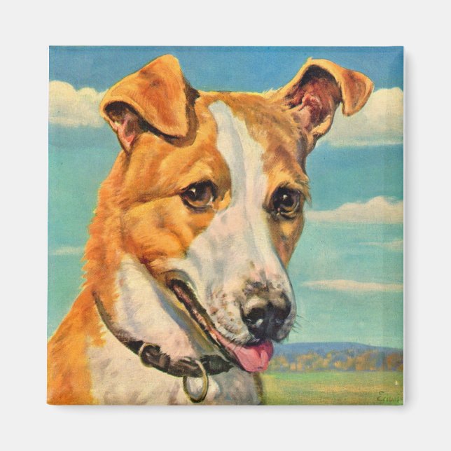 Imã cão bonito (Frente)