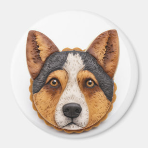 Imã Cão Bovino Australiano Inspirado em 3D