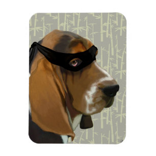 Ímã Cão Cachorro do Basset Ninja