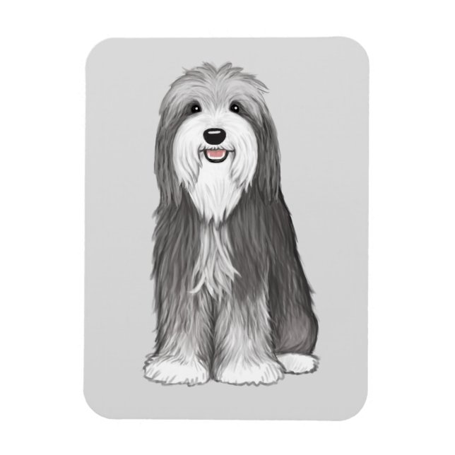 Ímã Cão Cartoon Collie (Vertical)