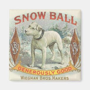Imã Cão da bola da neve do vintage