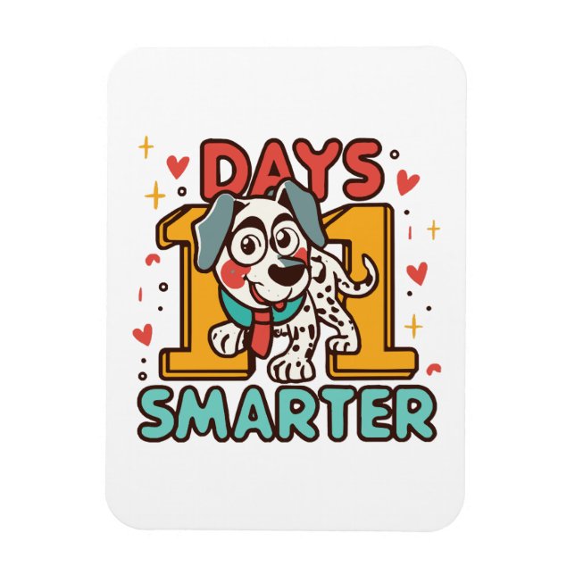 Ímã Cão dálmata 101 dias mais inteligente (Vertical)