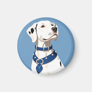 Imã Cão Dálmata com Coleira Azul