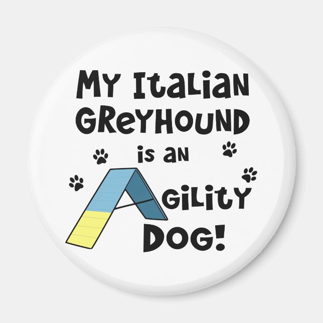 Imã Cão de Agilidade de Greyhound Italiano (Frente)