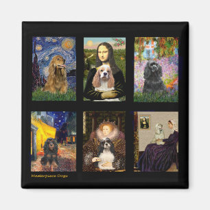 Imã Cão de Água Inglês Composto de Arte Famosa