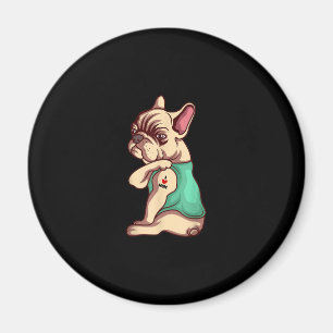 Imã cão-de-banho francês adoro o presente de amante 