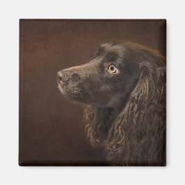 Imã Cão De Cabelo Castanho