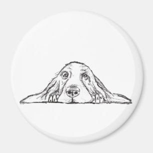 Imã cão de caça preto-de-cão branco