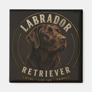 Imã Cão de Família Leal Retriever Labrador Chocolate