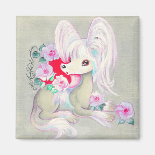 Imã Cão de filhote de cachorro bonito com crista