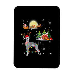 Ímã Cão de Greyhound Reindeer de Natal Leve Tree Xmas