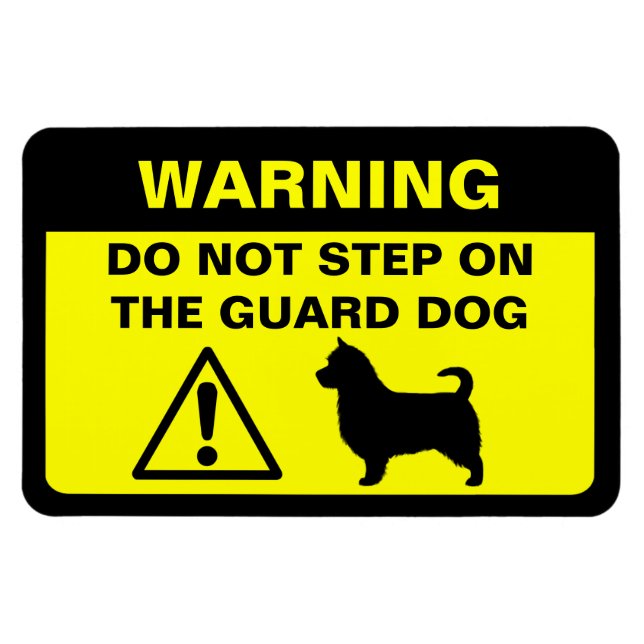 Ímã Cão de Guarda Australian Terrier (cauda longa) Avi (Horizontal)