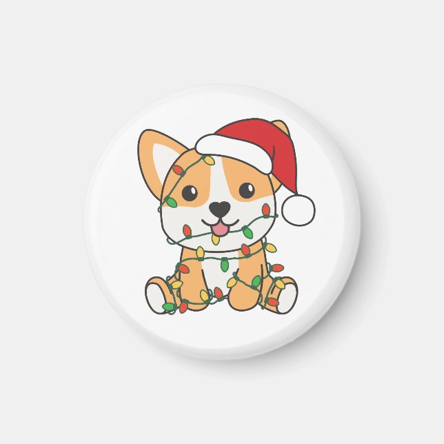 Imã Cão de inverno de Corgi (Frente)