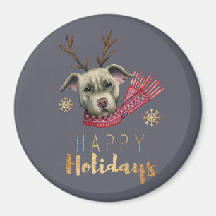 Imã Cão do Natal com ilustração da aguarela dos