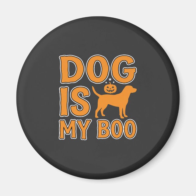 Imã Cão É o Meu Boo Halloween Cão (Frente)