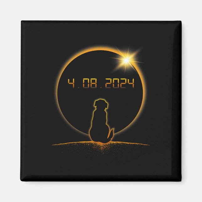 Imã Cão Eclipse Solar Total (Frente)