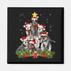 Imã Cão engraçado do Natal da árvore de Natal do gado 