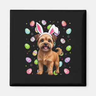 Imã Cão Griffon de Bruxelas Feliz Páscoa Caça aos Ovos