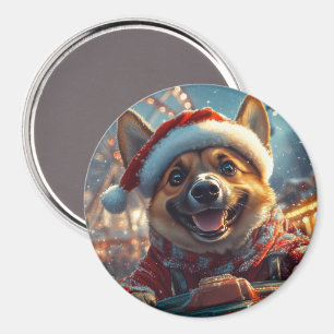 Imã Cão Malinois Belga Montanha-russa Natal