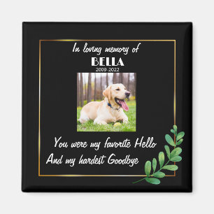 Imã Cão Memorial Stone Perda de Pet Stone Black
