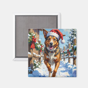 Imã Cão Pastor Australiano Red Heeler Natal