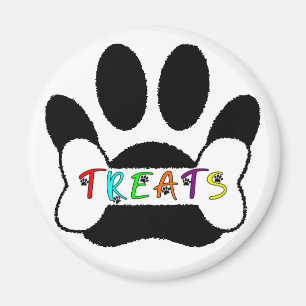 Imã Cão Pawprint Bone Tenta Personalizar