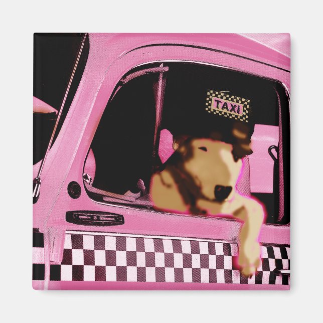 Imã cão "pop de arte" do ímã (Frente)