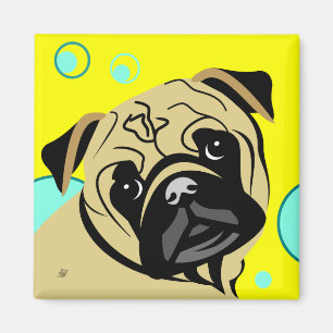 Imã Cão Pug Tan