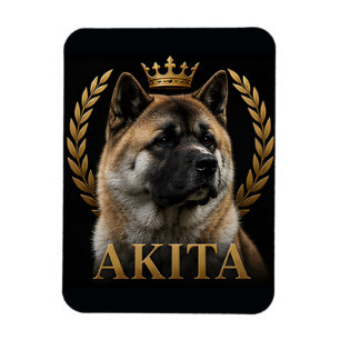 Ímã Cão Real Akita Orgulhoso Amantes de Cães Japoneses