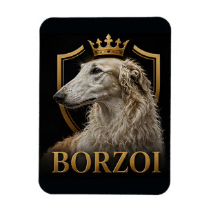 Ímã Cão Real Borzoi Elegante Amantes de Galgos