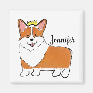 Imã Cão real do córgi personalizado