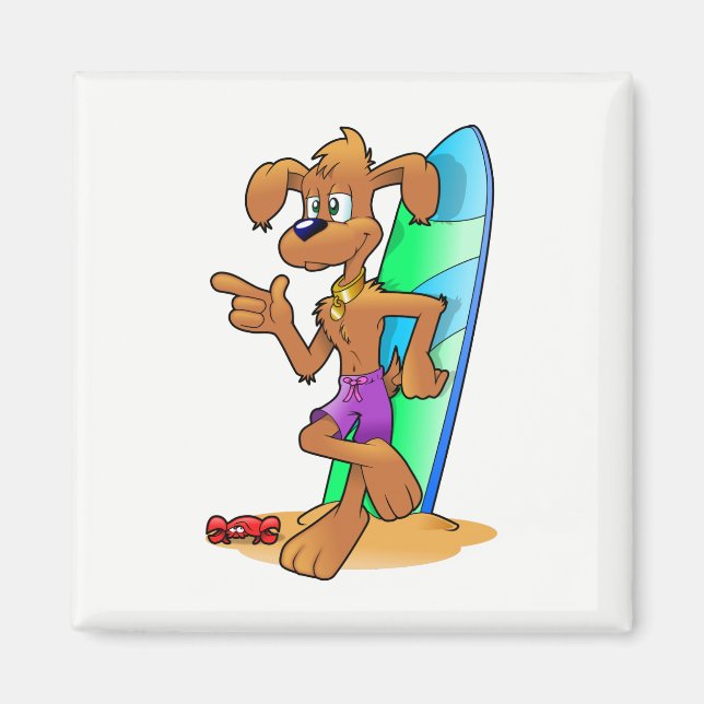 Imã Cão surf (Frente)