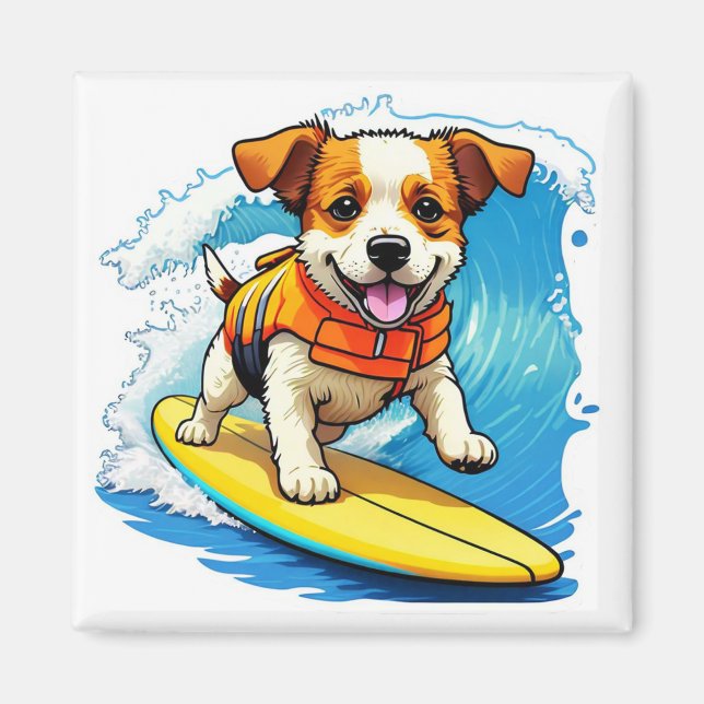 Imã Cão surfador (Frente)