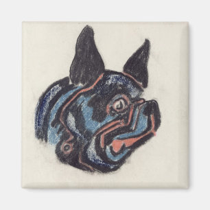 Imã Cão T35228 (pastel no papel)