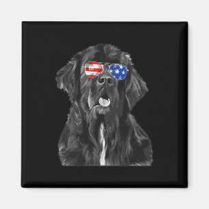 Imã Cão Terra Nova Bandeira Americana 4 De Julho