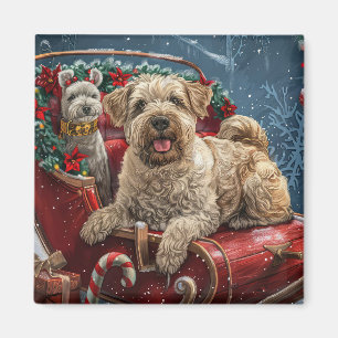 Imã Cão Terrier Wheaten Natal Festivo