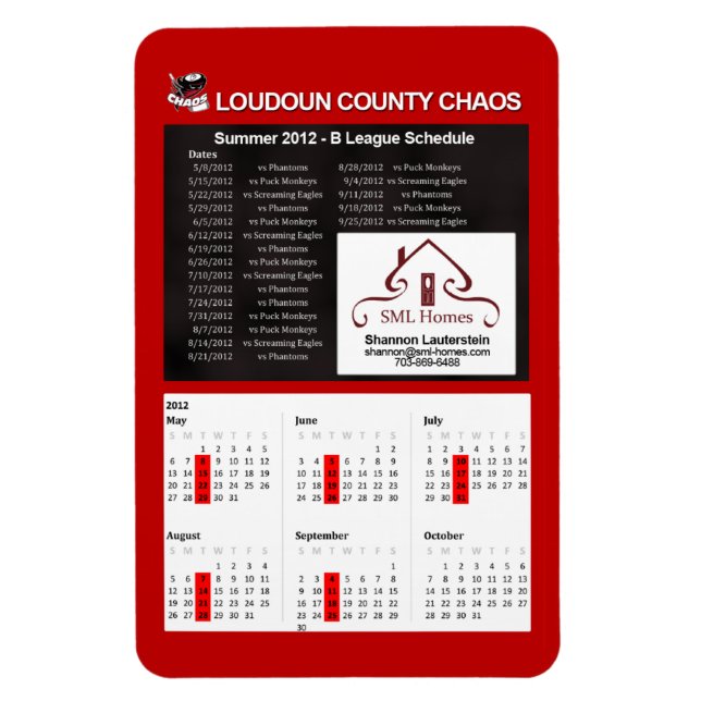 Ímã Caos Adultos - Magnet da Liga B do Verão de 2012 (Vertical)