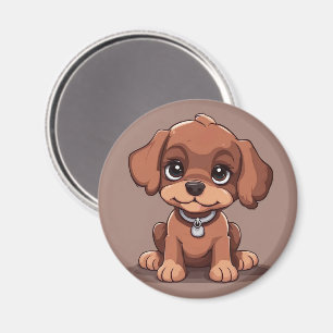 Imã Cãozinho castanho-branco