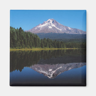 Imã Capa da montagem refletida no lago