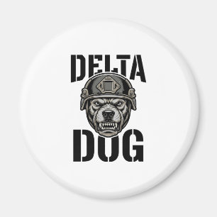 Imã Capacete Bulldog Delta Dog Design de Gravura Vinta