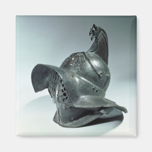 Imã Capacete de bronze do gladiador trácio, Roman, 1ru (Frente)