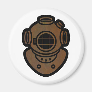 Imã Capacete de bronze do mergulho