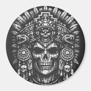 Imã Capacete de Caveira Asteca por BurnsInHell