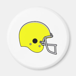 Imã capacete de futebol amarelo