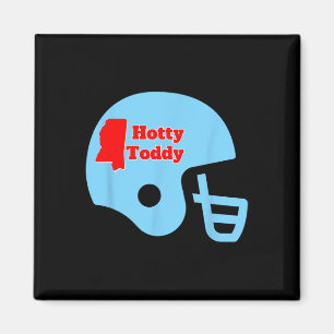 Imã Capacete de Futebol Hotty Toddy Com Contorno do Es