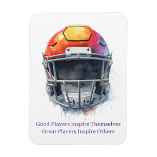 Ímã Capacete de Futebol Motivacional Inspirador