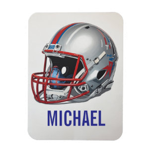 Ímã Capacete de Futebol Motivacional Inspirador Nome